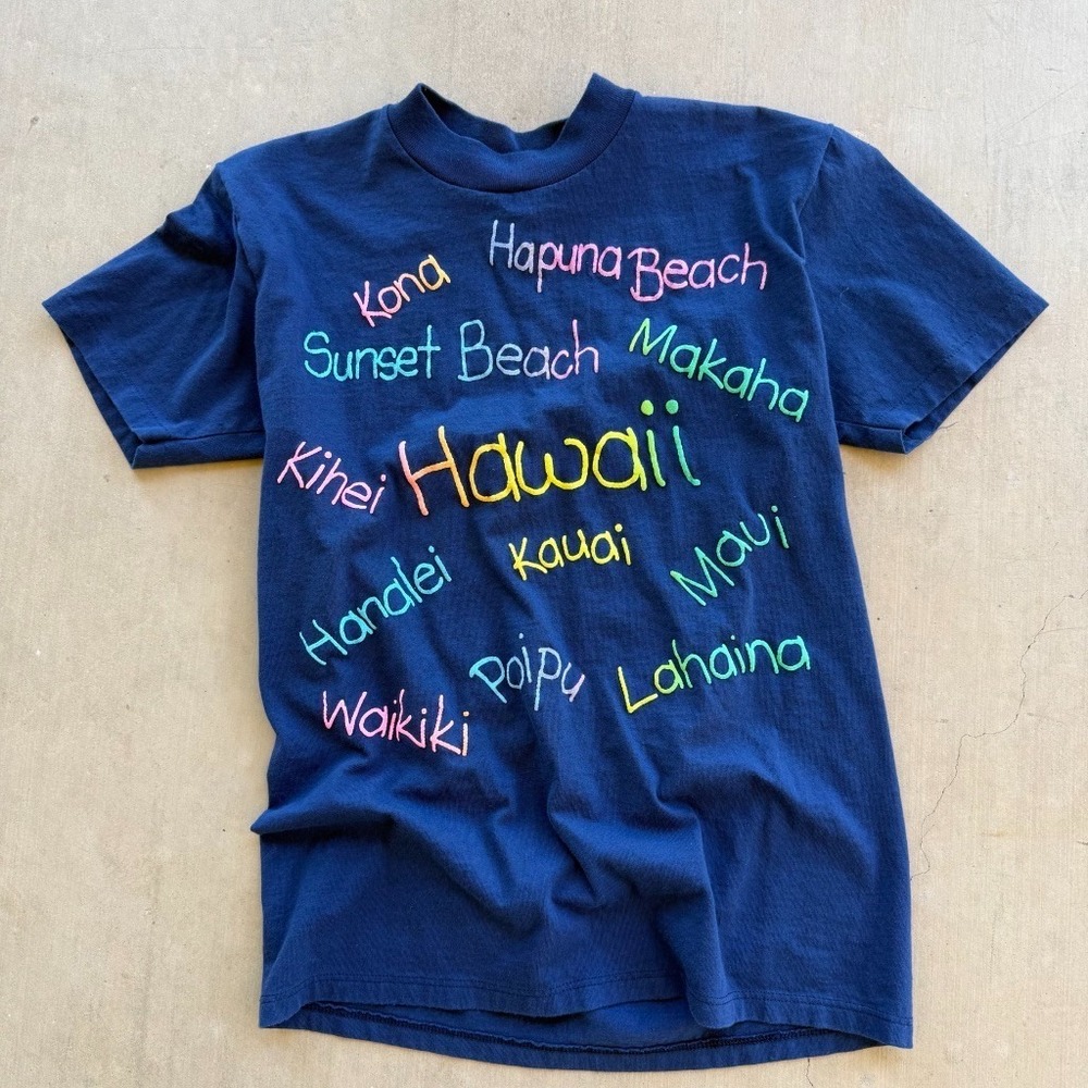 Vintage Hawaii Tourist T Shirt Stedman USA‎ Single Stitch Beach Tee M